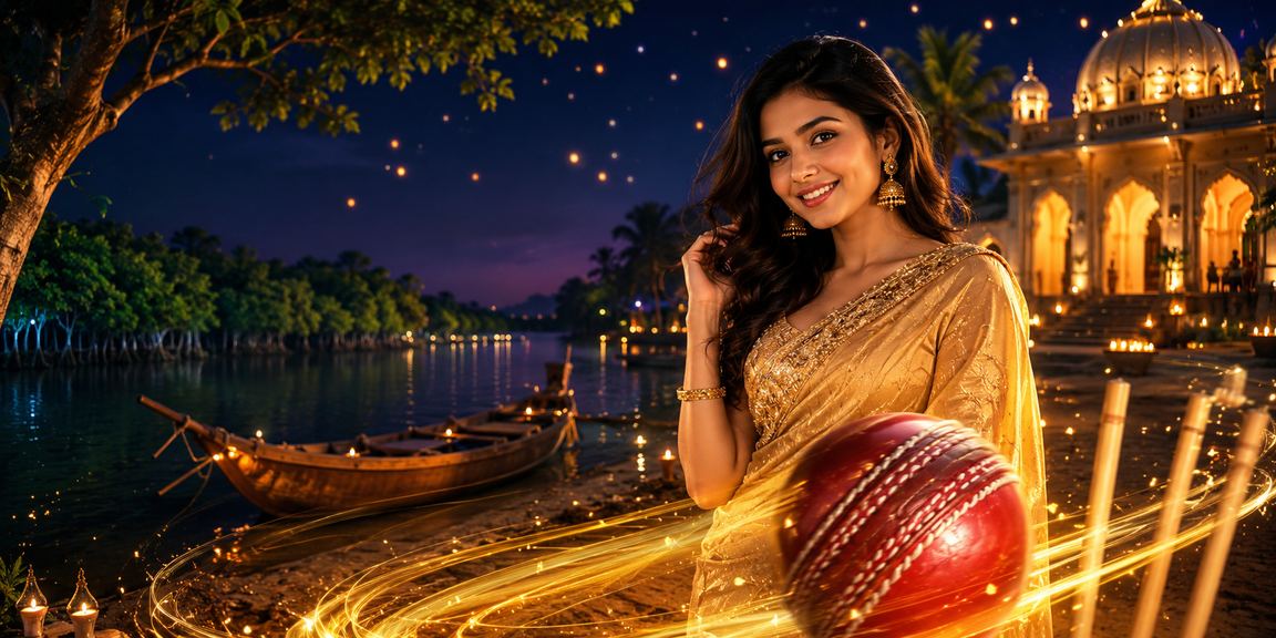 সুন্দরবনের পটভূমিতে বাংলাদেশি মডেলের ক্রিকেট বেটিং দৃশ্য